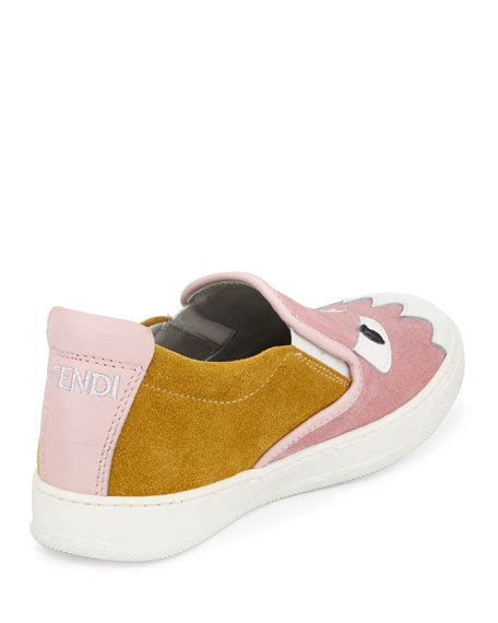 fendi monster in pink slip on